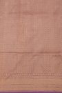 Banarasi Silk Lavender Saree With Florals And Leaves Border