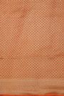 Banarasi Silk Orange Saree With Floral Brocade Pallu