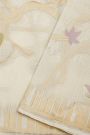Fancy Matka Silk Off White Saree With All Over Floral Jaal