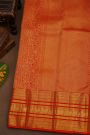 Kancheepuram Pure Silk Parrot Green Saree With Florals And Peacocks Traditional Border
