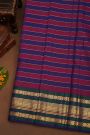 Kancheepuram Pure Silk Multi-Colour Saree With Florals And Leaves Traditional Border
