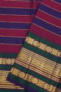Kancheepuram Pure Silk Multi-Colour Saree With Florals And Leaves Traditional Border