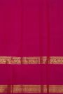 Kancheepuram Pure Silk Orange Saree With Florals And Peacocks Gap Border