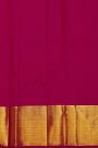 Kancheepuram Pure Silk Pink Saree Leaf Body With Kaddi Border
