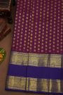 Kancheepuram Pure Silk Wine Saree With Mythical Lion-Elephant Creature Border