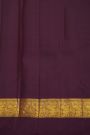 Kancheepuram Pure Silk Purple Saree With Muniya Buttis Edge Border