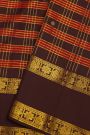 Kancheepuram Pure Silk Multi-Colour Saree With Florals And Peacocks Border