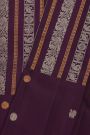 Kancheepuram Pure Silk Purple Saree With Florals And Birds Border