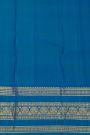 Kancheepuram Pure Silk Peacock Green Green Saree With Florals And Leaves Border