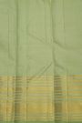 Kancheepuram Pure Silk Sea Green Saree With Buttis Body And Florals Border
