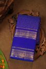 Kancheepuram Pure Silk Royal Blue Saree With Birds Gap Borders