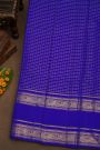 Kancheepuram Pure Silk Royal Blue Saree With Birds Gap Borders