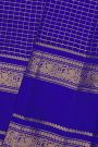 Kancheepuram Pure Silk Royal Blue Saree With Birds Gap Borders