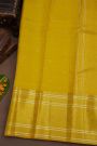 Kancheepuram Pure Silk Yellow Saree With Florals And Birds Border