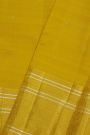 Kancheepuram Pure Silk Yellow Saree With Florals And Birds Border