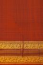 Kancheepuram Silk Brown Saree With Florals And Peacocks With Zari Lines Border