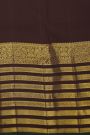 Kancheepuram Pure Silk Brown Saree With Kaddi Border