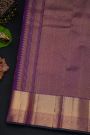 Kancheepuram Silk Purple Saree With Traditional Kaddi Border