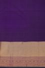 Kancheepuram Silk Purple Saree With Traditional Kaddi Border