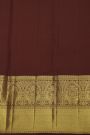 Kancheepuram Pure Silk Sky Blue Saree With Florals and Leaves Border