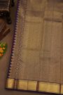 Kancheepuram Pure Silk Pink Saree With Body Florals Kaddi Work Border