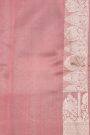 Fancy Matka Silk Orange Saree With Florals And Buttis Body And Contrast Florals And Leaves Border