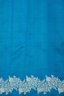 Fancy Matka Silk Sea Green Saree With Florals And Buttis Body And Contrast Florals And Leaves Border