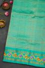 Gadwal Silk Orange Saree With Tanjore Hand Painting Border