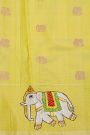 Gadwal Silk Baby Pink Saree With Tanjore Hand-Painted Border
