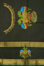 Gadwal Silk Red Saree With Tanjore Hand-Painted Border