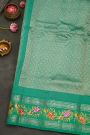 Gadwal Silk Purple Saree With Tanjore Hand Painted Border