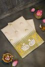 Gadwal Silk Off White Saree With Tanjore Hand Painted Border