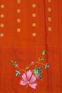 Gadwal Silk Yellow Saree With Tanjore Hand Painted Border.