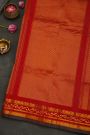 Gadwal Silk Navy Blue Saree With Queen Medallion Motifs Border And Brocade Pallu