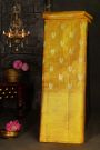 Kancheepuram Silk Golden Yellow Saree With Self Kaddi Border