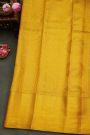 Kancheepuram Silk Golden Yellow Saree With Self Kaddi Border