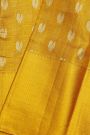Kancheepuram Silk Golden Yellow Saree With Self Kaddi Border