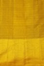 Kancheepuram Silk Gold Saree With Zari Lines And Peacocks Body
