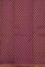 Kancheepuram Silk Purple Saree With Temple Background Border