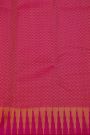 Kancheepuram Silk Magenta Saree With All Over Zari Lines Body Self Design Gap Temples Border