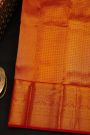 Kancheepuram Silk Red Saree With Deers In Checks Self Border Saree