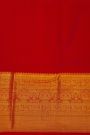 Kancheepuram Silk Red Saree With Deers In Checks Self Border Saree
