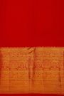 Kancheepuram Silk Red Saree With Parrot Buttis In Checks Body