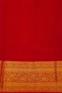 Kancheepuram Silk Red Saree With Floral Brocade Pallu