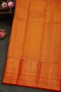 Kancheepuram Tissue Bottle Green Saree With Florals Jaal Body And Mango Paisley Border