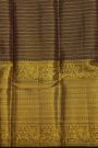 Kancheepuram Silk Pink Saree With Florals And Leaves Body And Contrast Florals And Leaves With Peacocks Border