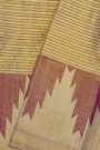 Kancheepuram Silk Dual Colour Saree With Florals And Leaves Border