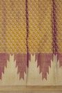 Kancheepuram Silk Dual Colour Saree With Florals And Leaves Border