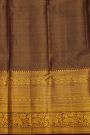 Kancheepuram Silk Red Saree With Florals And Buttis Body And Contrast Zari Diamonds, Florals And Animals Border
