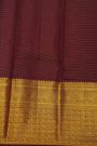 Kancheepuram Silk Golden Yellow Saree With Florals And Leaves Body And Contrast Florals And Leaves Jaal Border